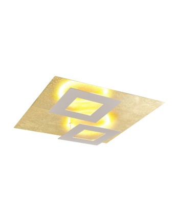 DALIA * PLAFÓN CUADRADO 24W+24W - ORO + BLANCO
